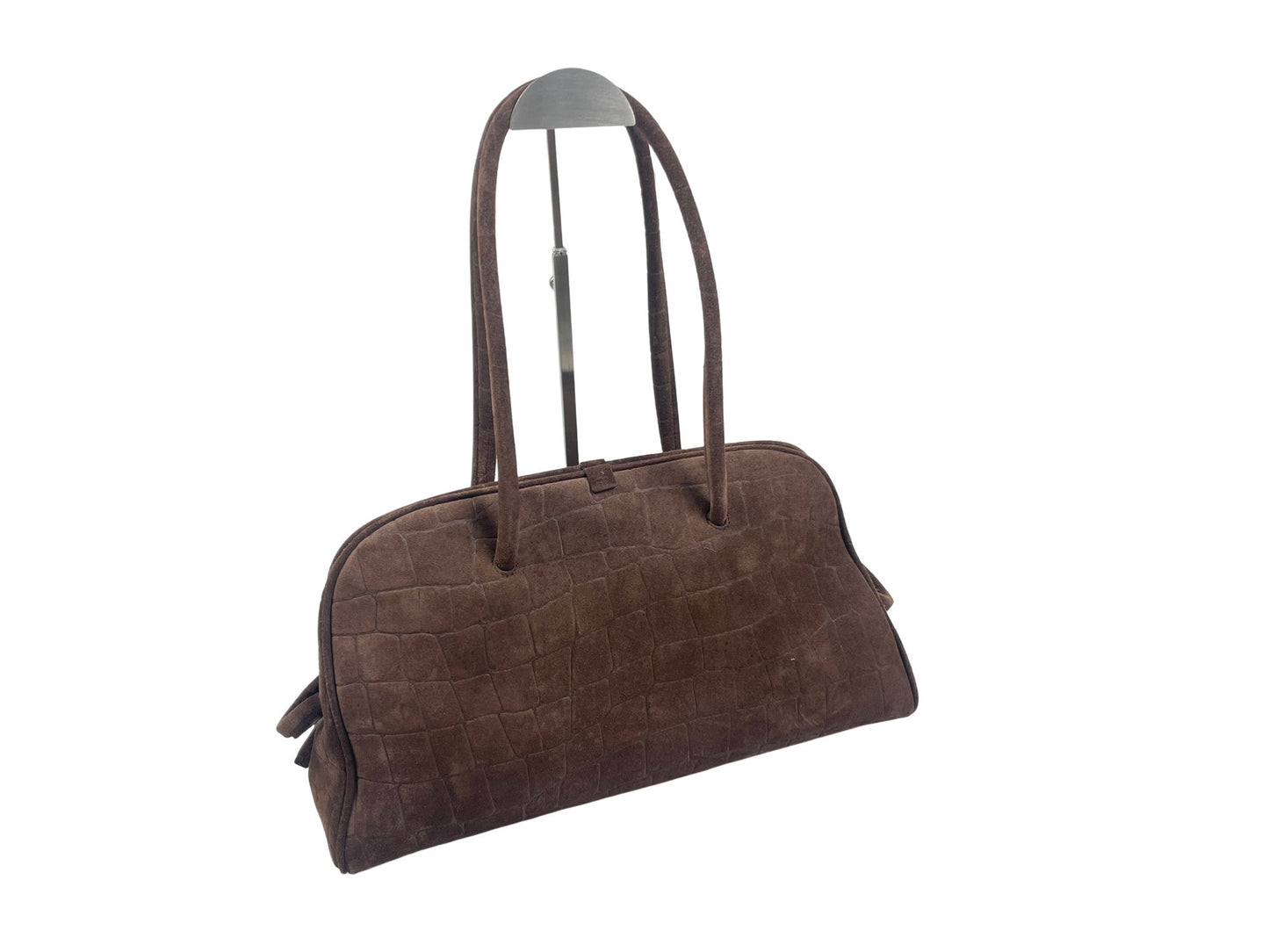 Jacquemus Le Turismo Croc-Embossed Suede Shoulder Bag