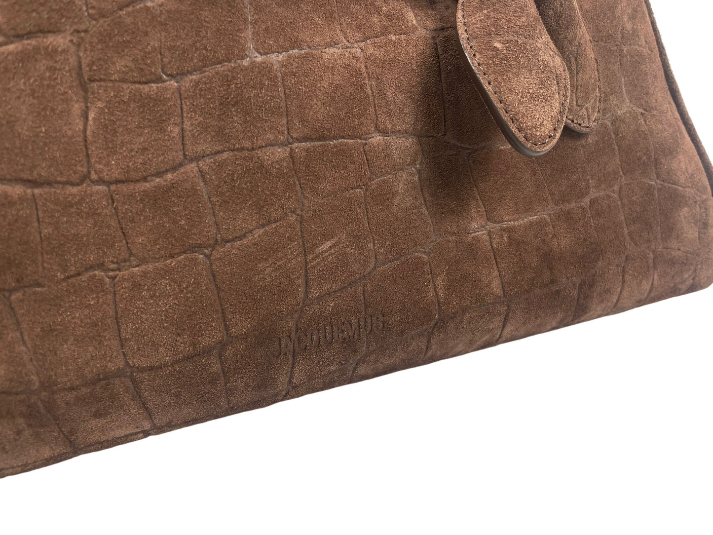 Jacquemus Le Turismo Croc-Embossed Suede Shoulder Bag