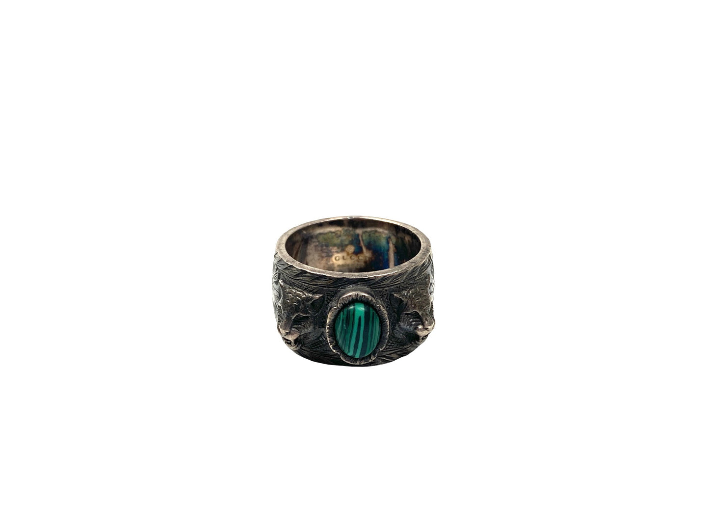 Gucci Garden Feline Head Ring Silver
