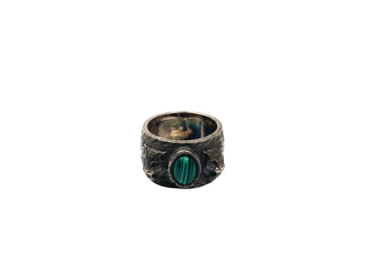Gucci Garden Feline Head Ring Silver