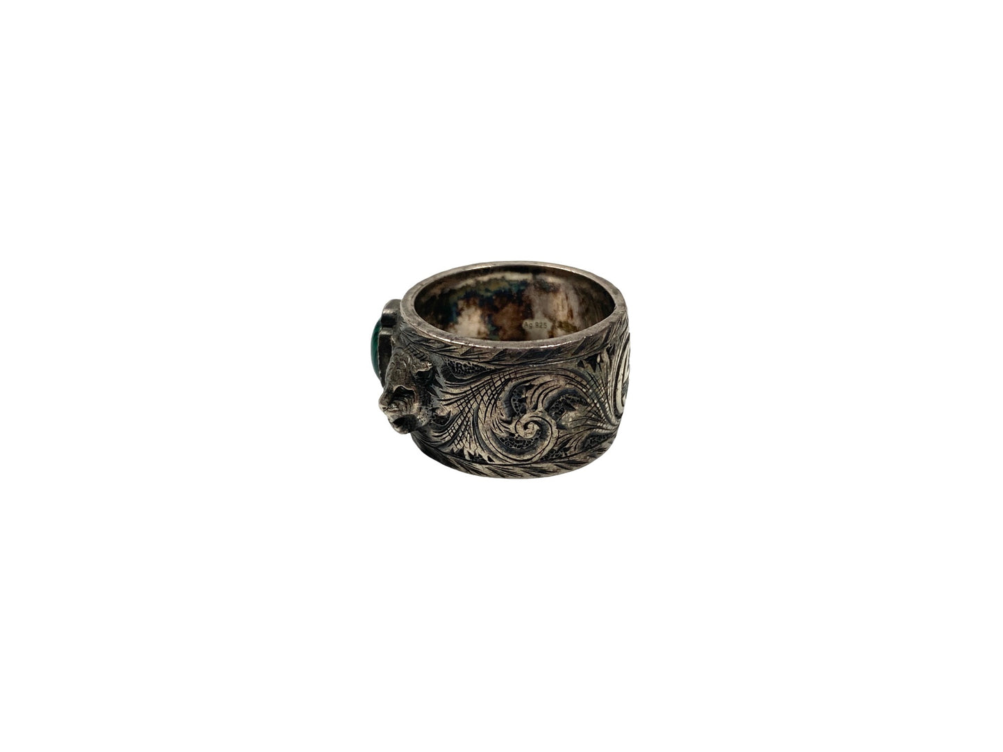 Gucci Garden Feline Head Ring Silver