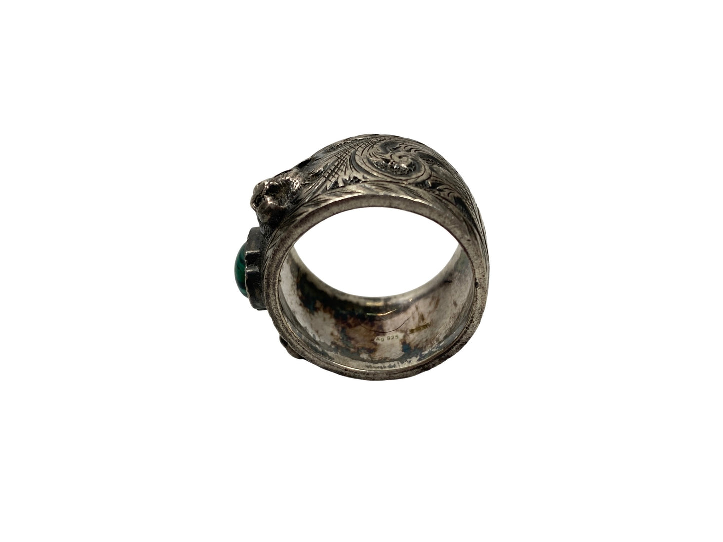 Gucci Garden Feline Head Ring Silver