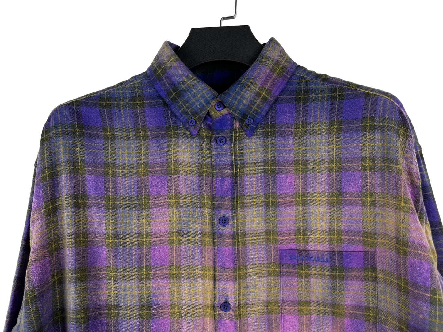Balenciaga Bleached Flannel Oversized Shirt SS23