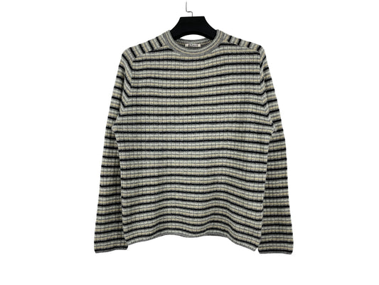 Auralee Striped Shetland Wool And Cashmere-Blend Sweater AW25