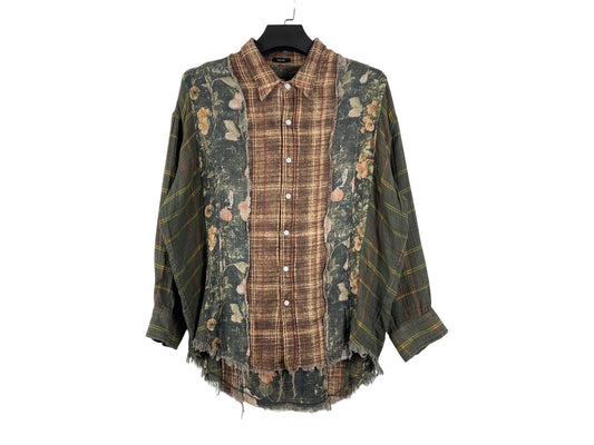 R13 Floral Plaid Shirt