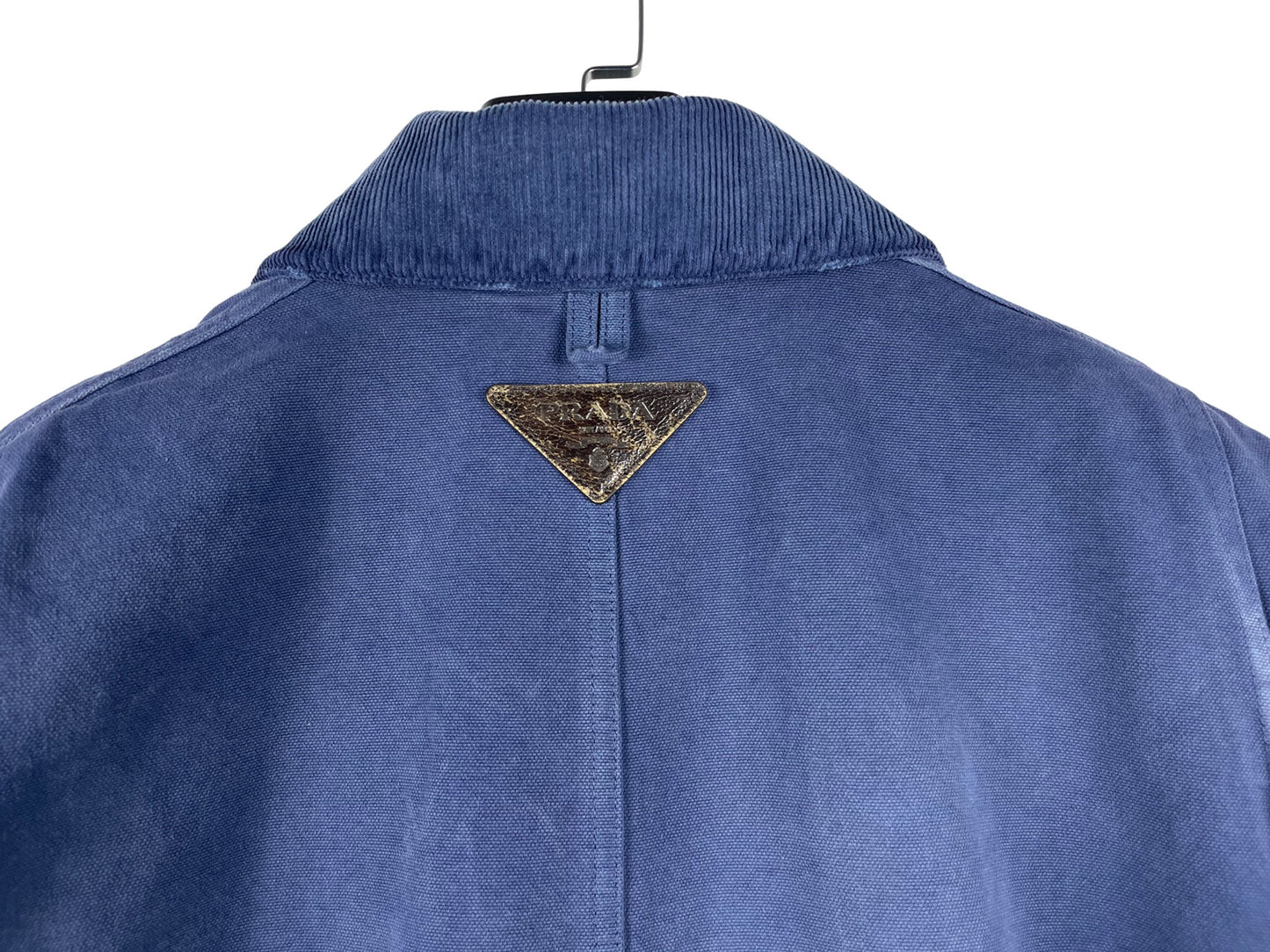 Prada Canvas Trucker Jacket Navy SS25
