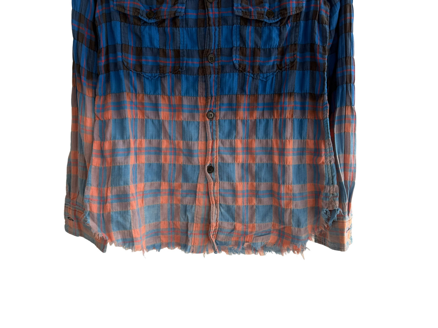 Saint Laurent Bleached Flannel Shirt SS16