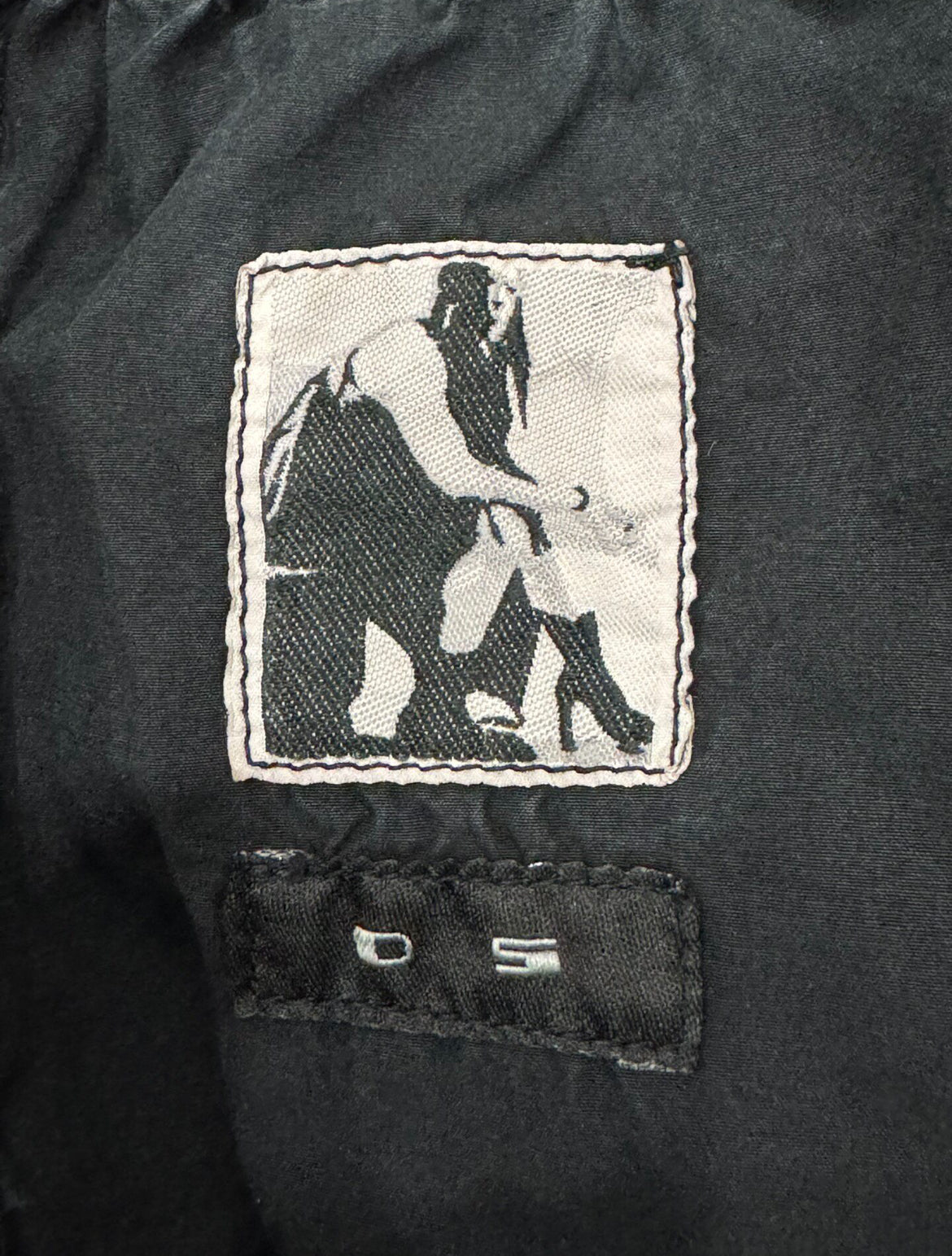 Rick Owens DRKSHDW Black Waxed Creatch Cargo Short SS15