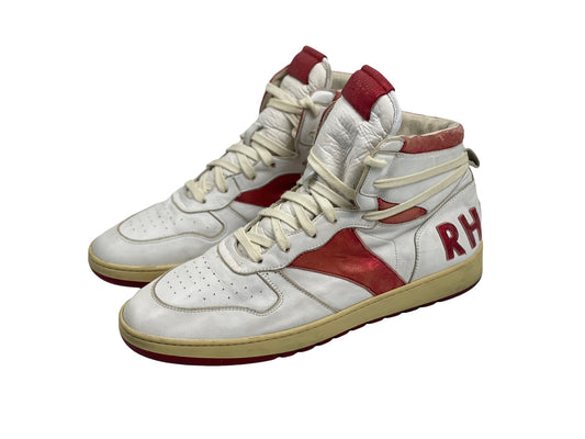 Rhude Rhecess High Sneakers White Red