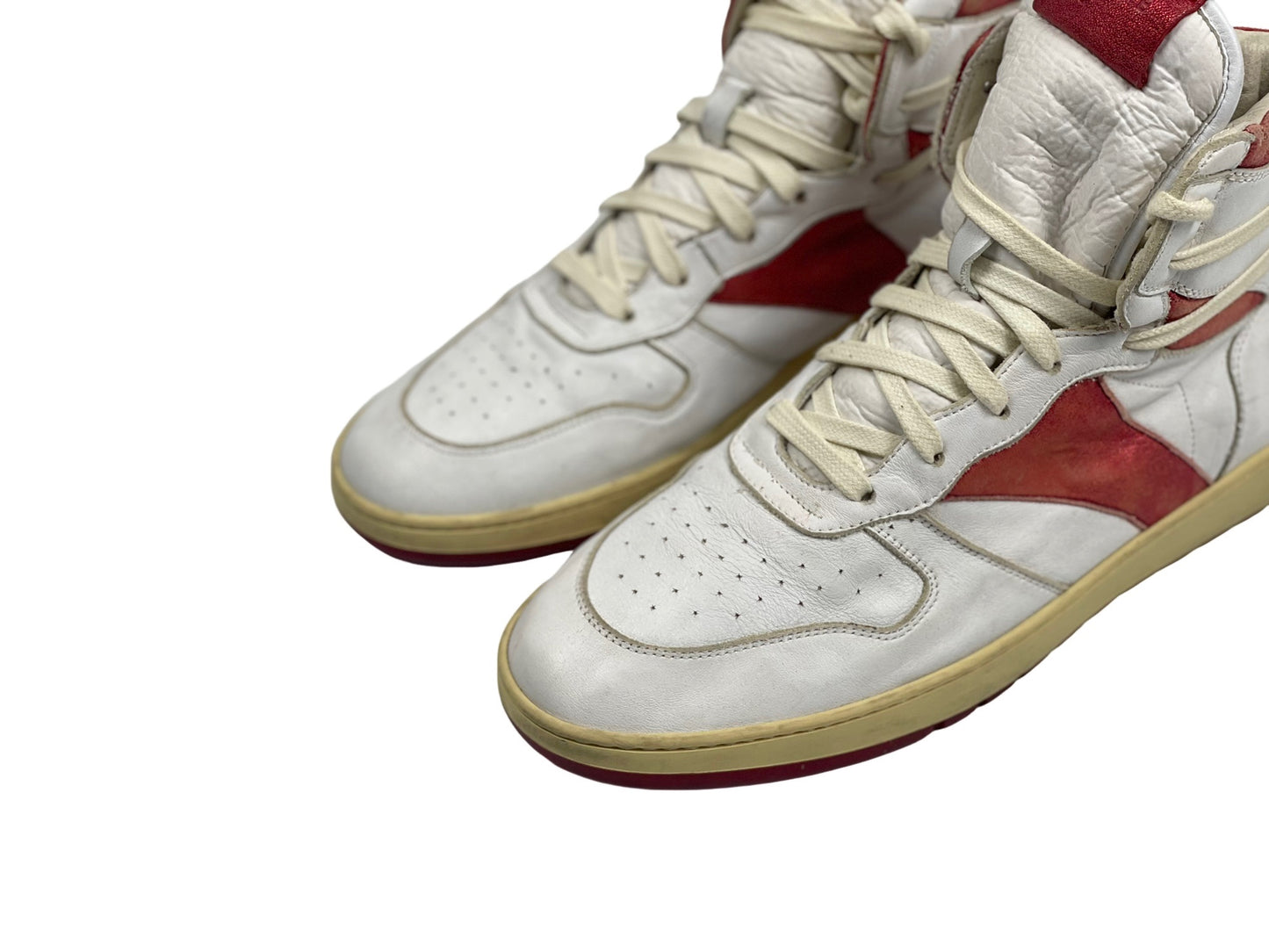 Rhude Rhecess High Sneakers White Red