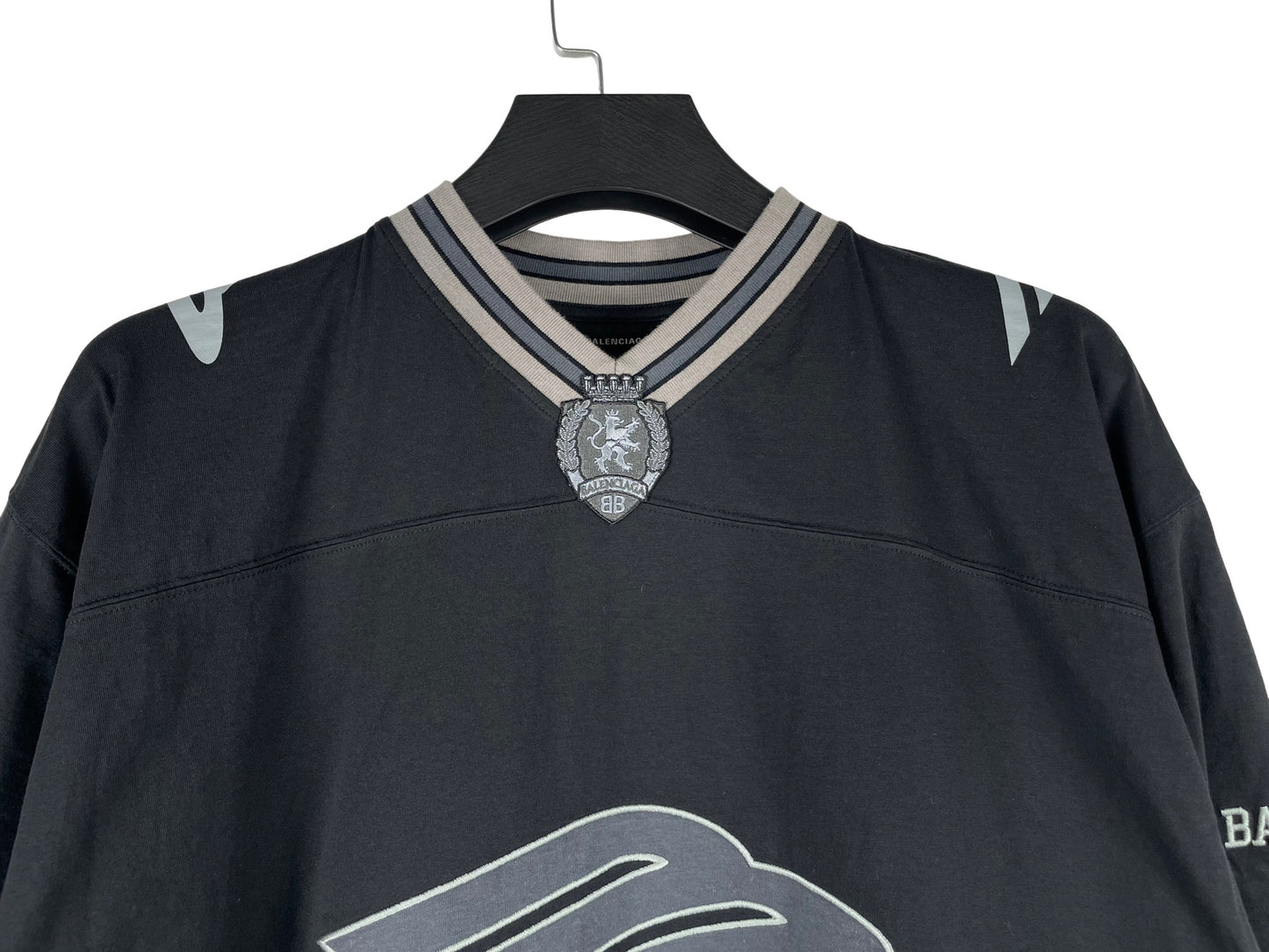 Balenciaga 3B Football V-Neck Oversized T-Shirt