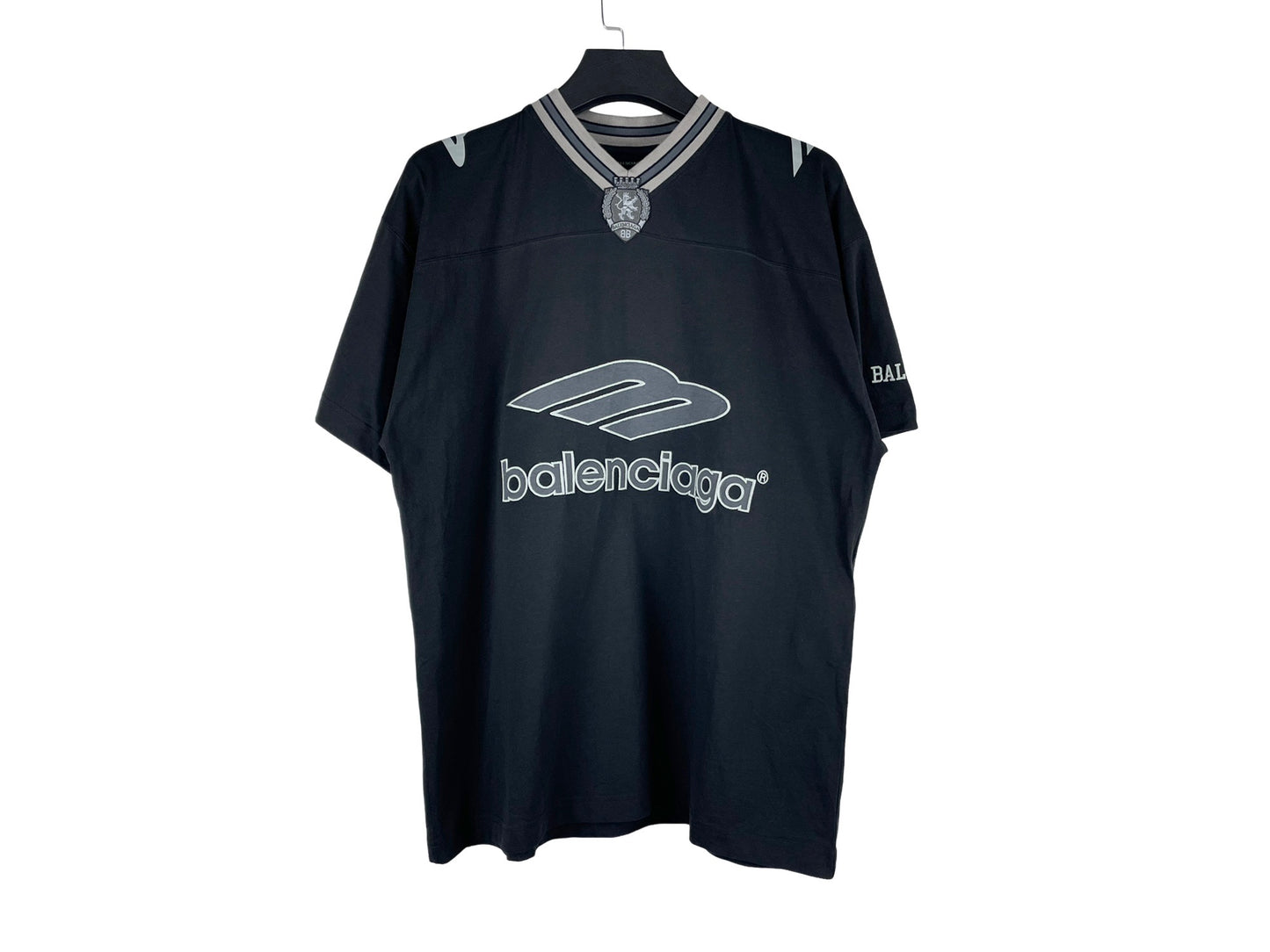 Balenciaga 3B Football V-Neck Oversized T-Shirt