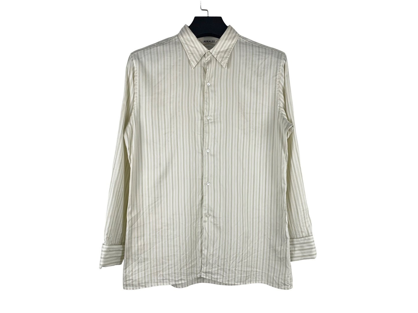 AURALEE Cotton Silk Stripe Shirt