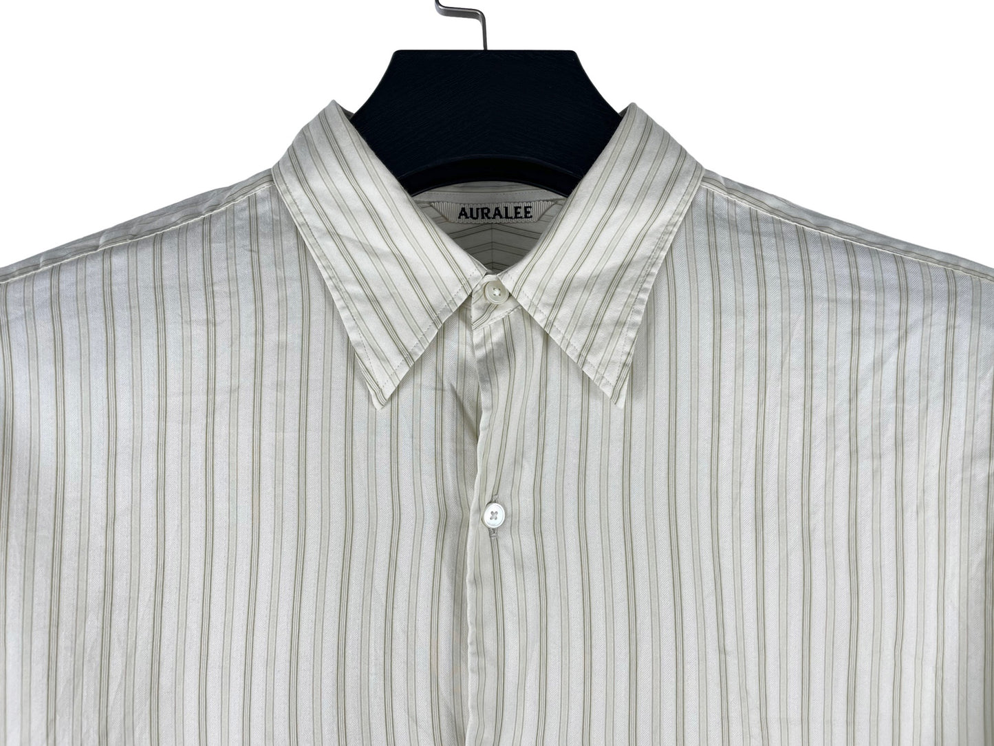 AURALEE Cotton Silk Stripe Shirt