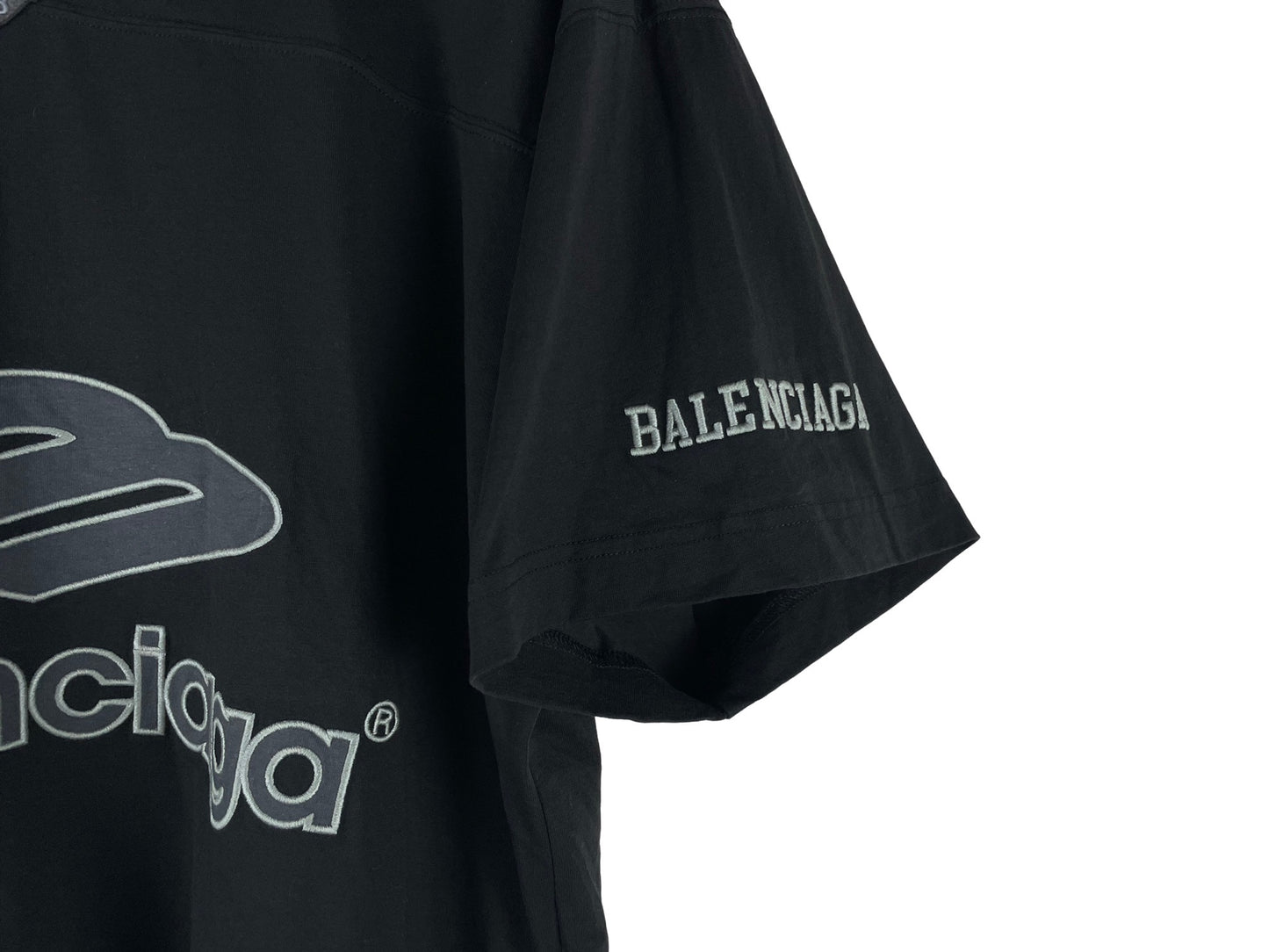 Balenciaga 3B Football V-Neck Oversized T-Shirt