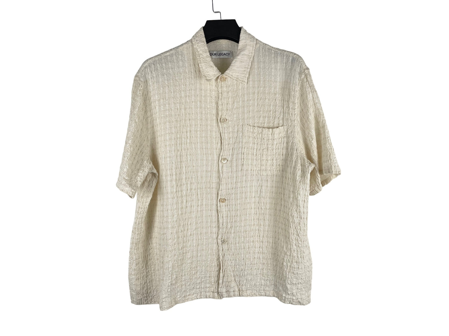 Our Legacy Box Shirt in Ecru Cotton Linen