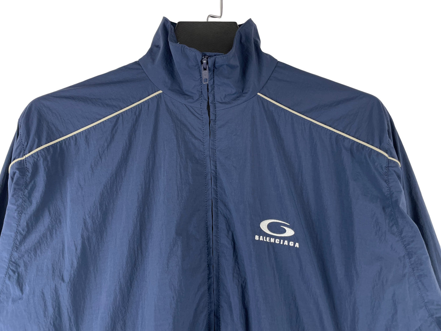 Balenciaga Navy Oversized Tracksuit Jacket