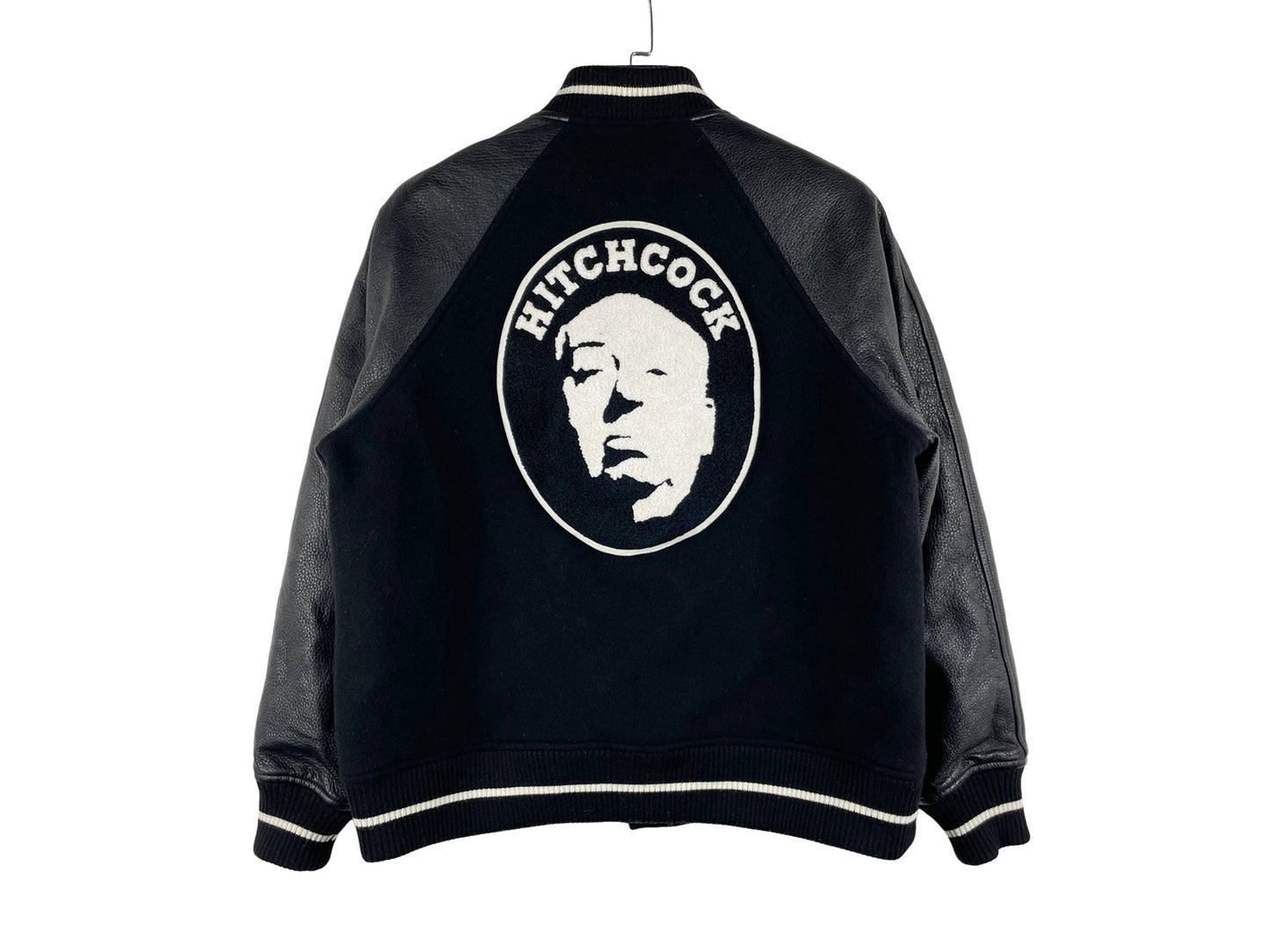 Undercover Hitchcock Graphic Leather Varsity Jacket