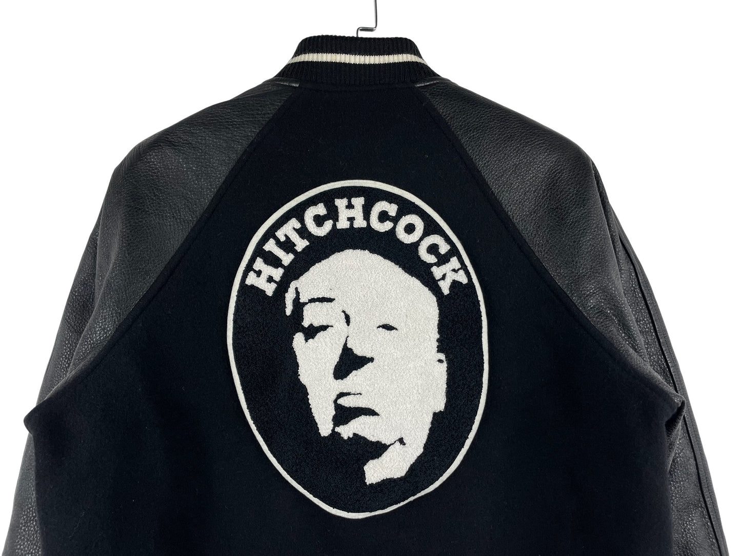 Undercover Hitchcock Graphic Leather Varsity Jacket
