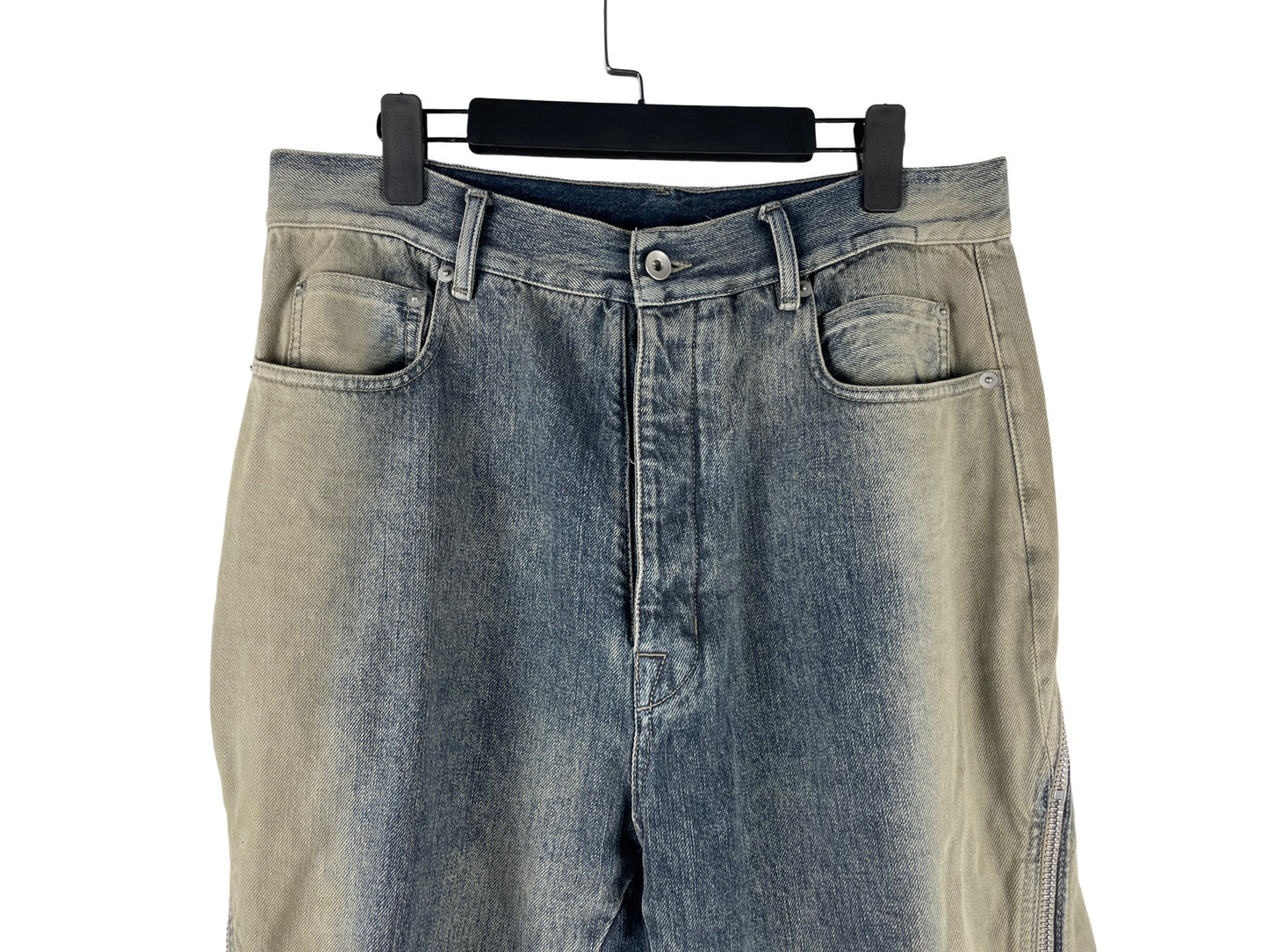 Rick Owens DRKSHDW Bolan Banana Gradient Zip Jeans 23SS