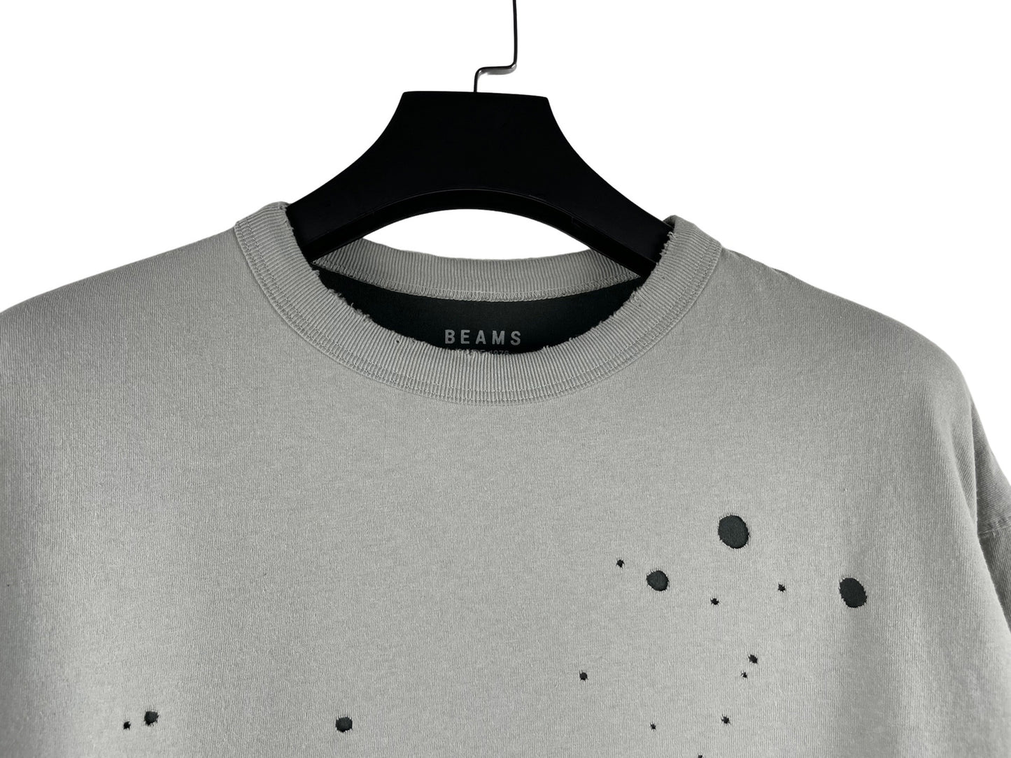 BEAMS Layered Damage Long Sleeve T-Shirt