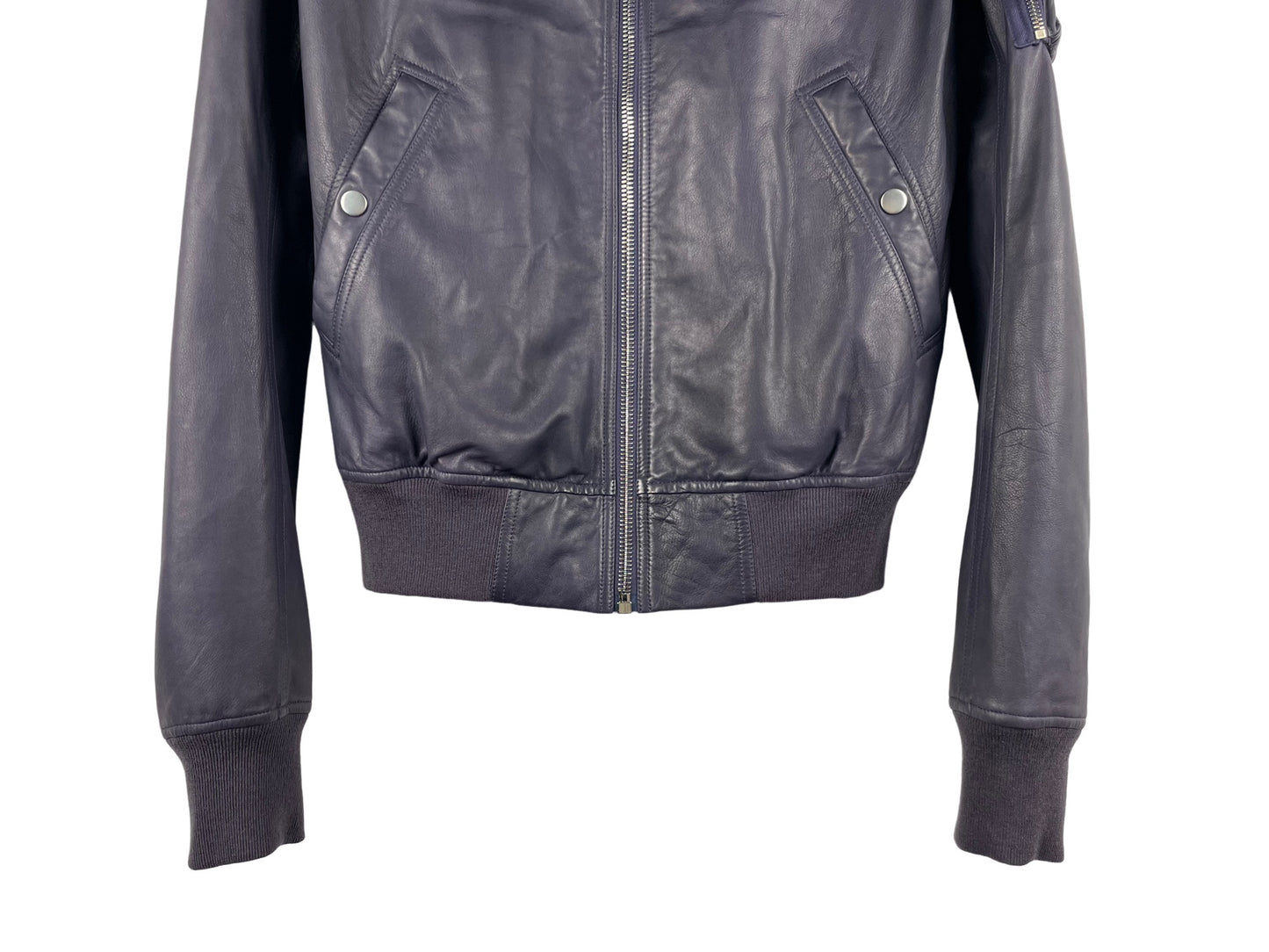 Rick Owens Lambskin Leather MA-1 Bomber Jacket AW17