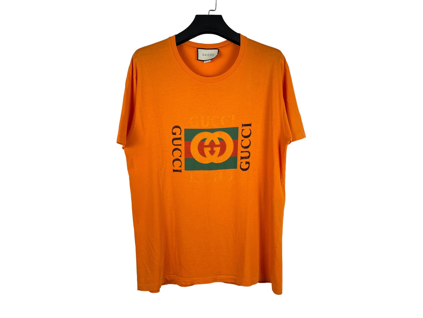 Gucci Orange Logo Printed  T-Shirt