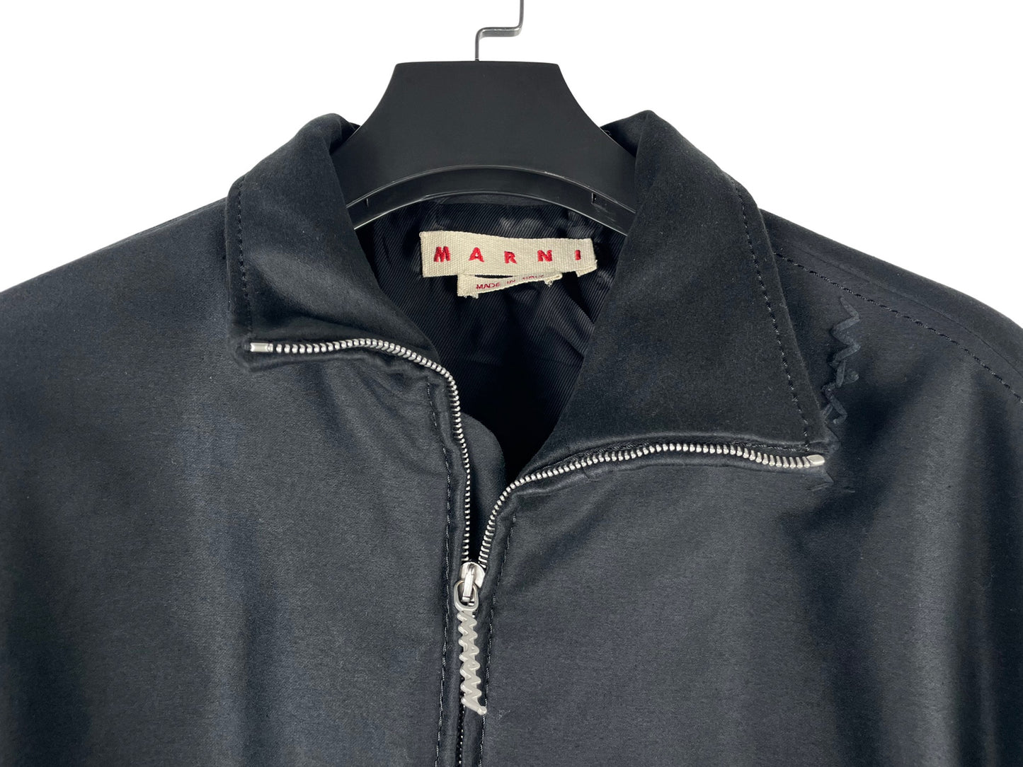 Marni Black Compact Organic Cotton Moleskin Jacket