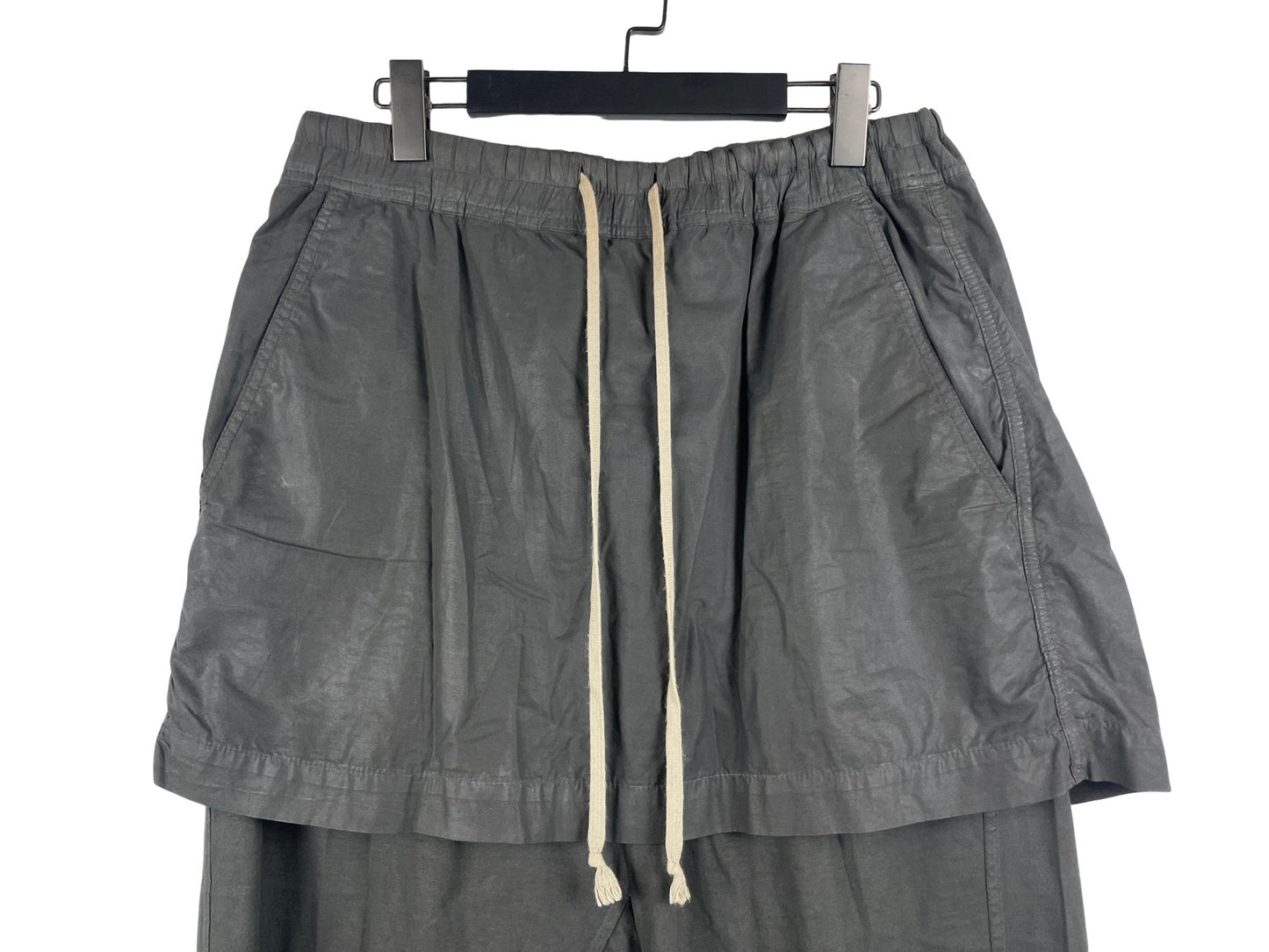 Rick Owens DRKSHDW Waxed Skirt Pod Shorts