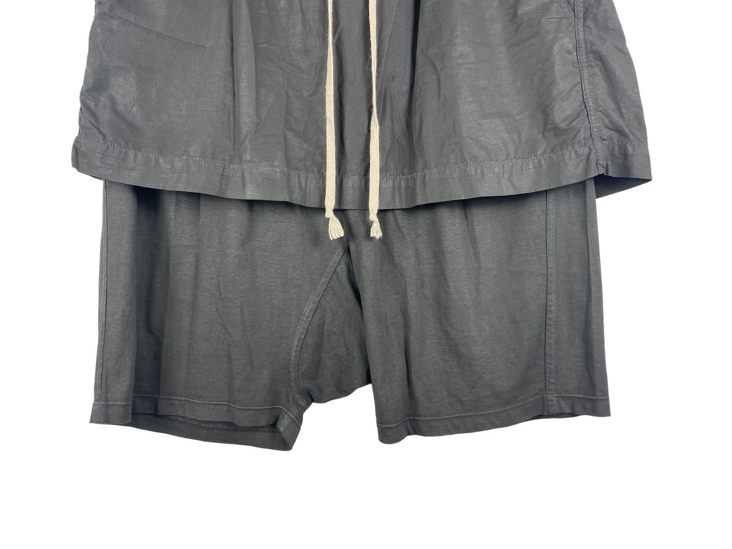 Rick Owens DRKSHDW Waxed Skirt Pod Shorts