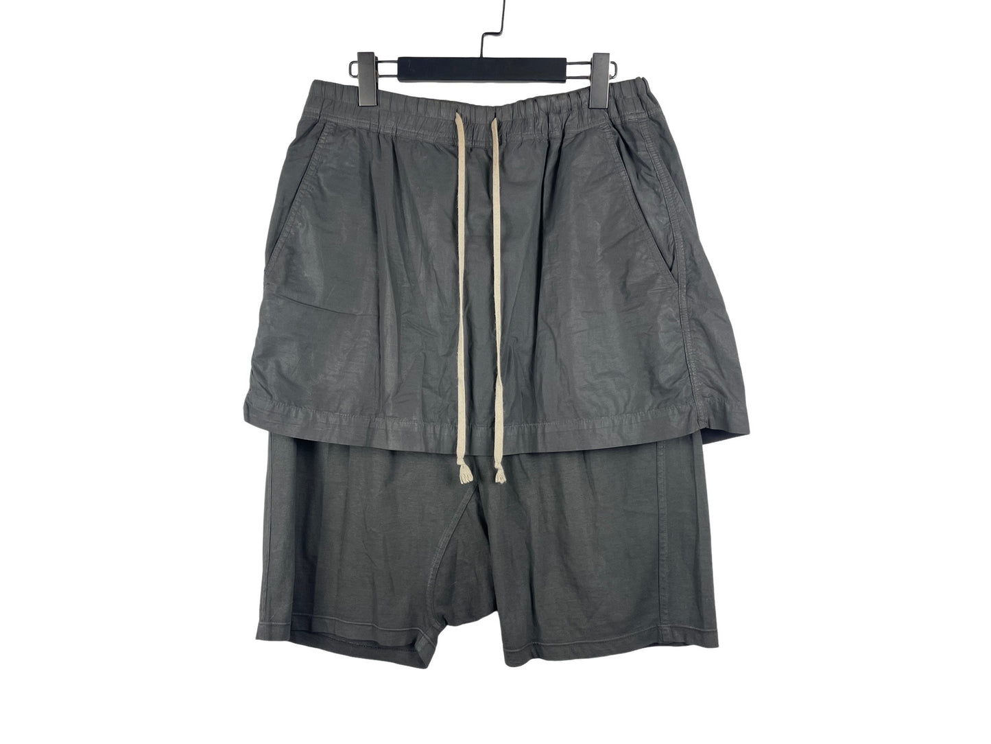Rick Owens DRKSHDW Waxed Skirt Pod Shorts