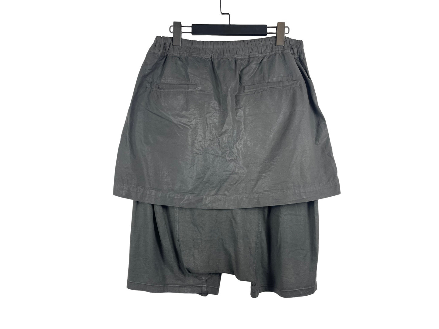 Rick Owens DRKSHDW Waxed Skirt Pod Shorts