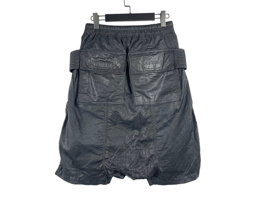 Rick Owens Waxed Creatch Cargo Shorts SS15