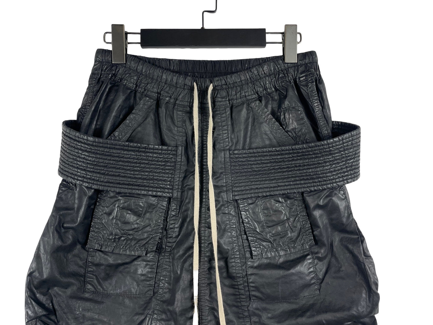 Rick Owens Waxed Creatch Cargo Shorts SS15