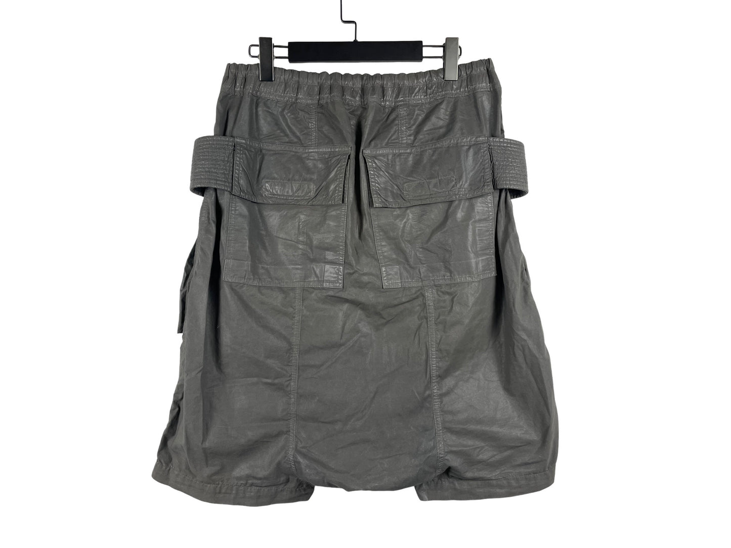 Rick Owens DRKSHDW Waxed Poplin Dark Dust Creatch Cargo Shorts SS15