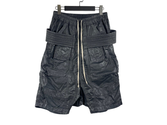 Rick Owens Waxed Creatch Cargo Shorts SS15