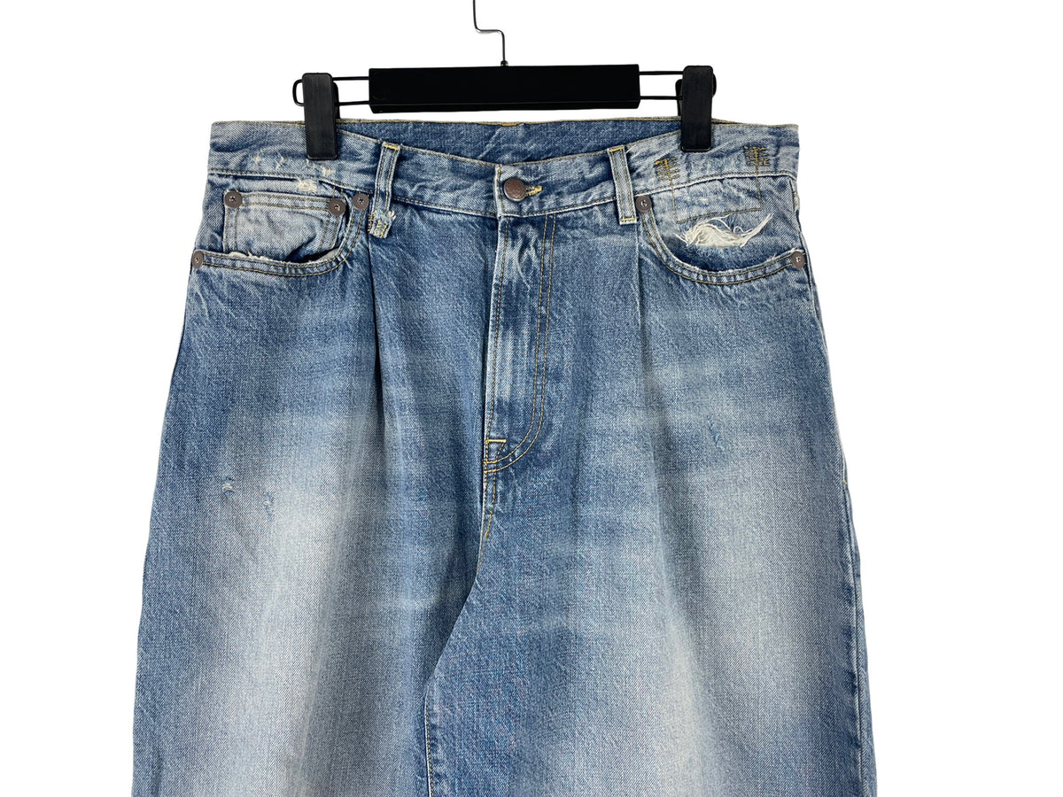 R13 Distressed Washed Jeans