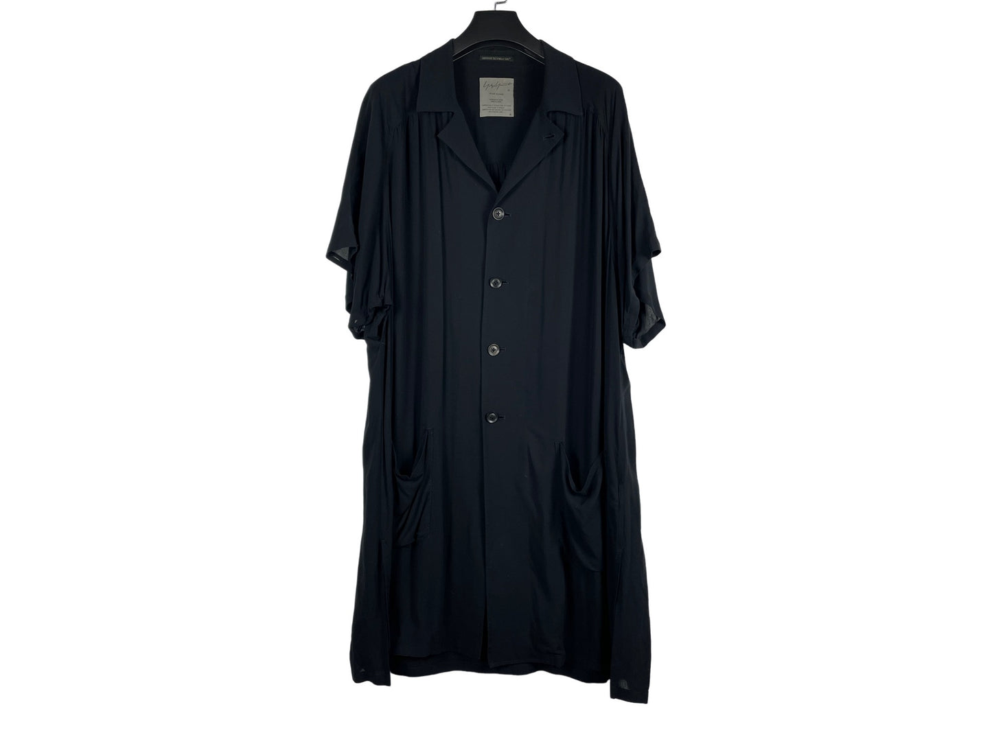 Yohji Yamamoto Pour Homme Short Sleeve Pleats Long Shirt