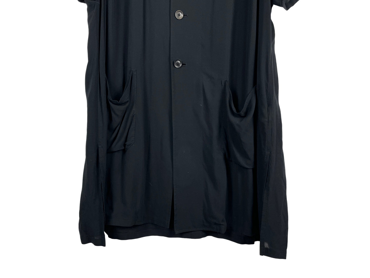 Yohji Yamamoto Pour Homme Short Sleeve Pleats Long Shirt