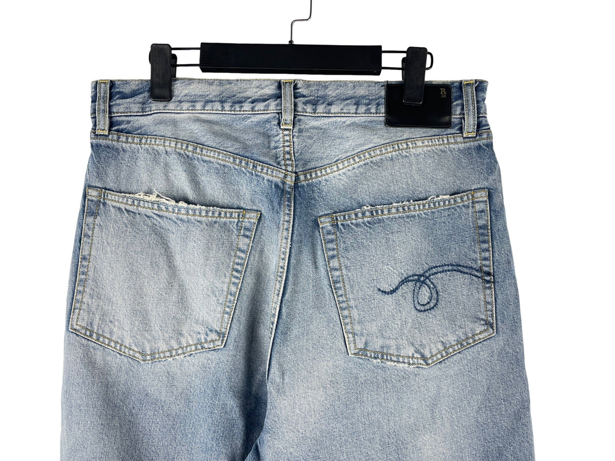 R13 Distressed Washed Jeans