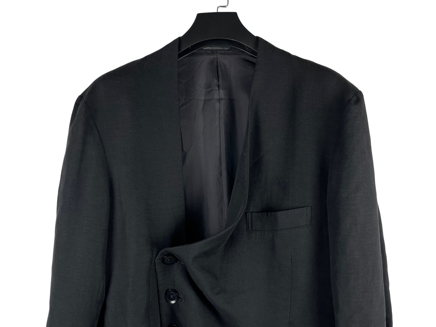 Yohji Yamamoto Pour Homme Collarless Blazer