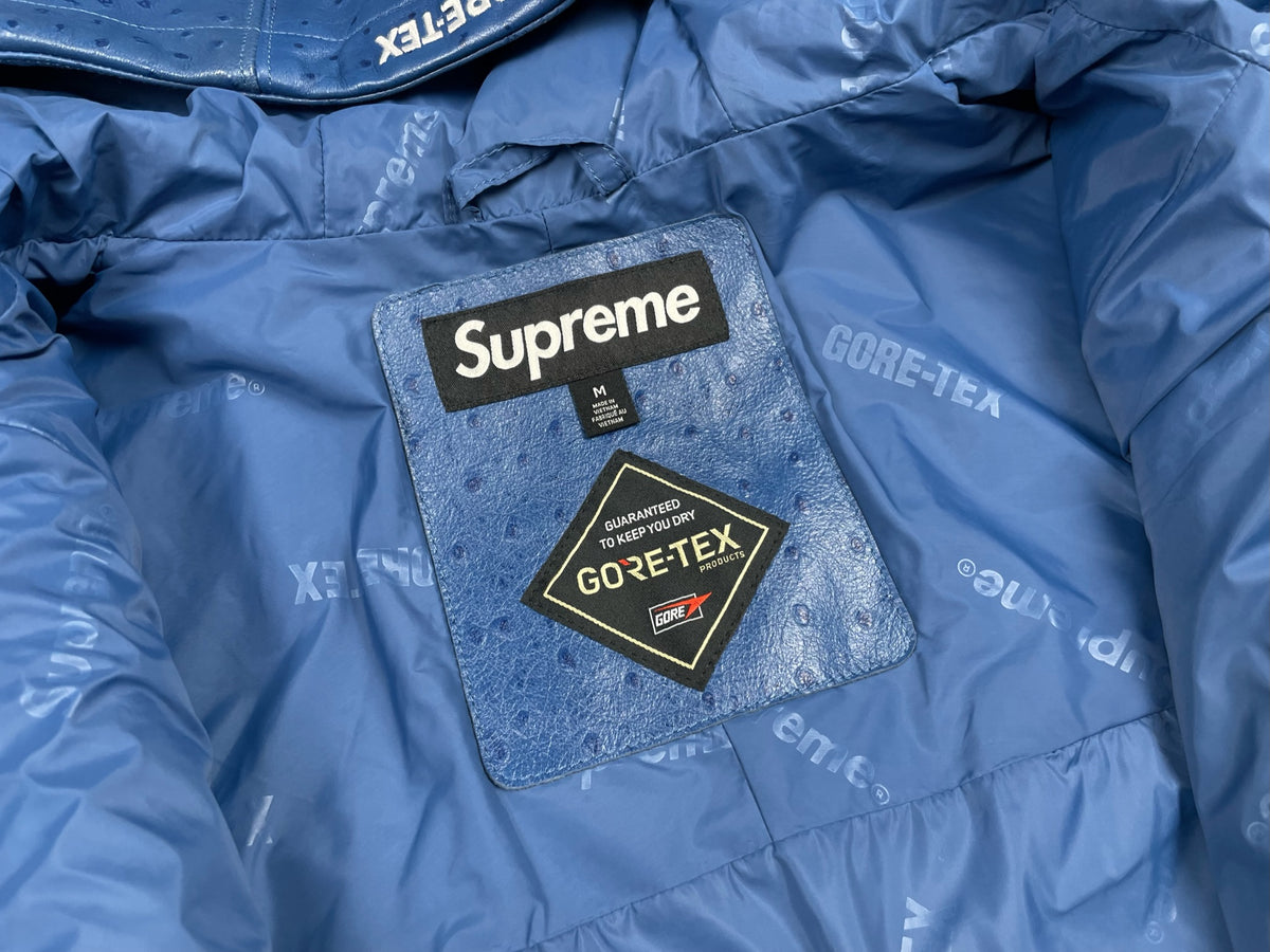 Supreme SS26 GORE-TEX Ostrich Embossed Leather Jacket
