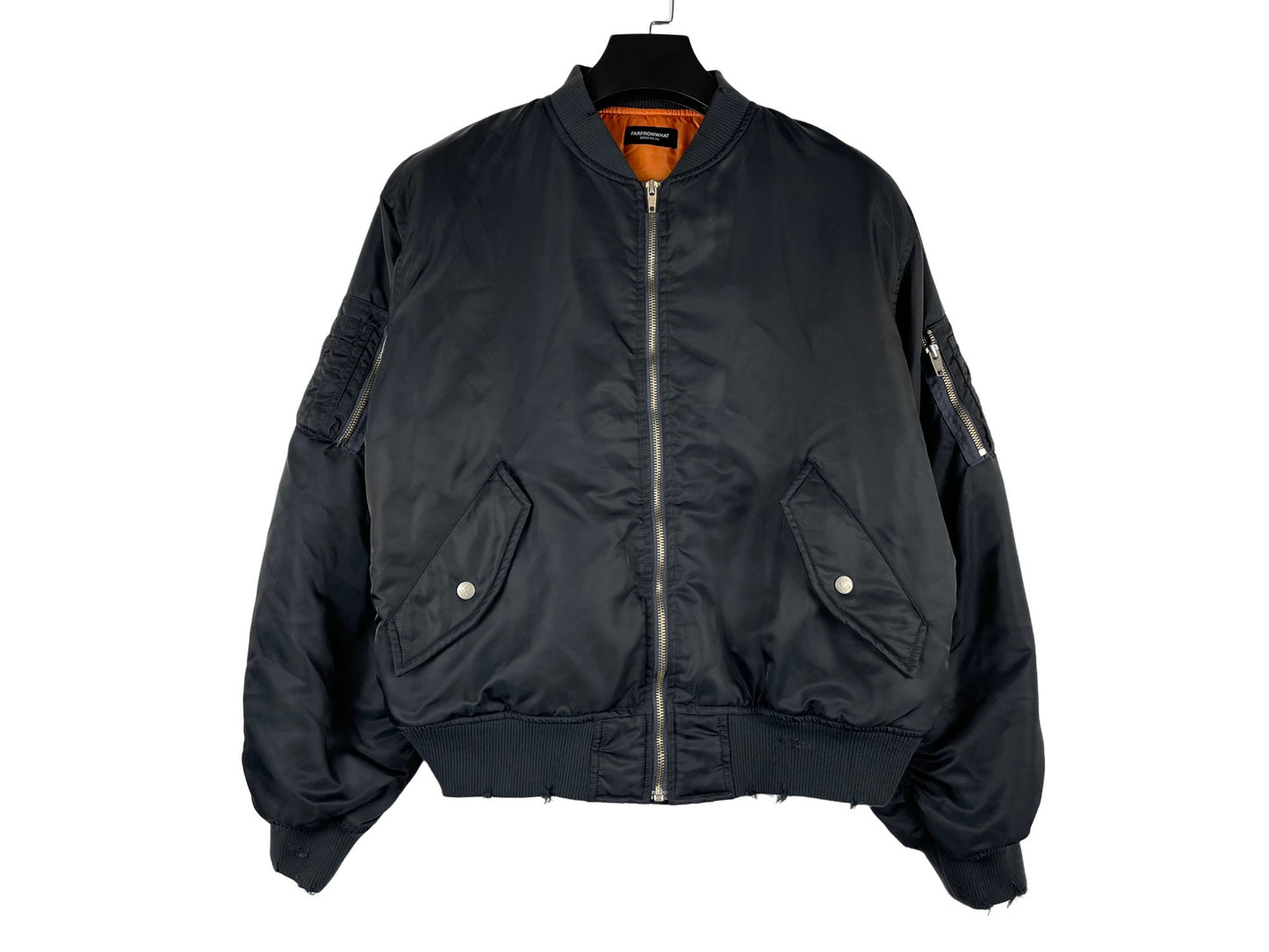 Far Archive Distressed Skeleton Printed MA-1 Bomber Jacket