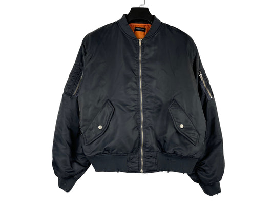 Far Archive Distressed Skeleton Printed MA-1 Bomber Jacket