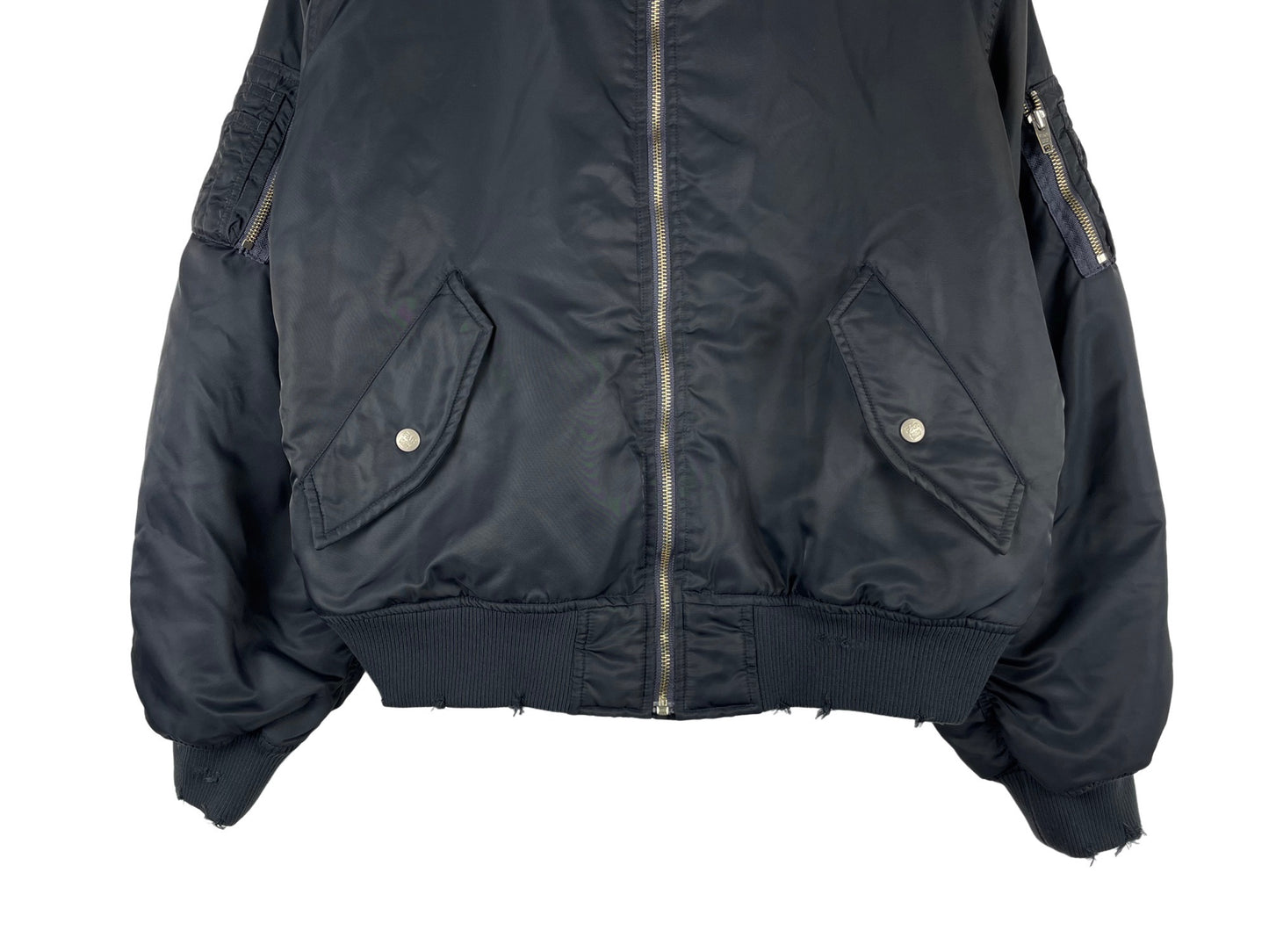 Far Archive Distressed Skeleton Printed MA-1 Bomber Jacket