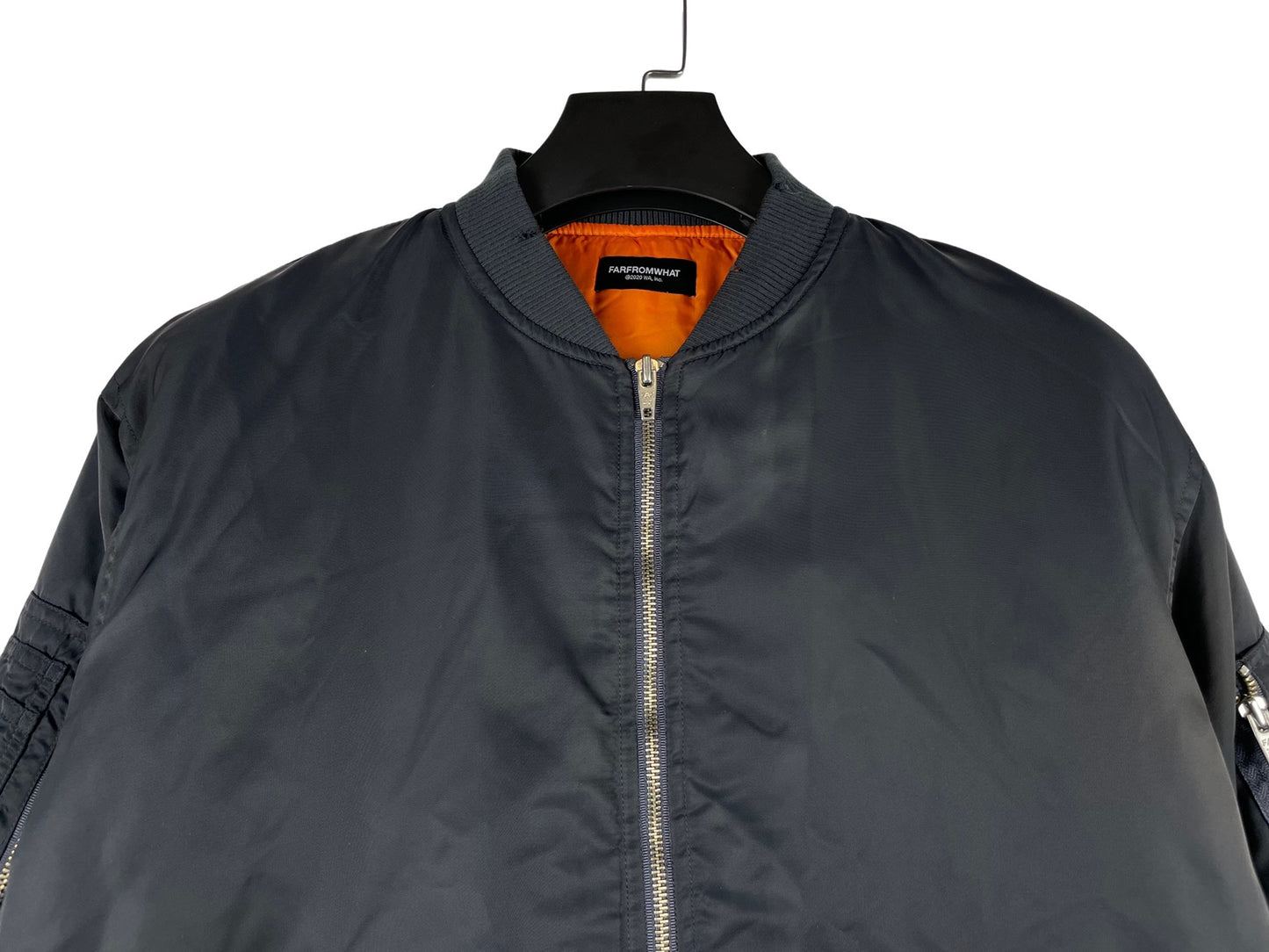 Far Archive Distressed Skeleton Printed MA-1 Bomber Jacket