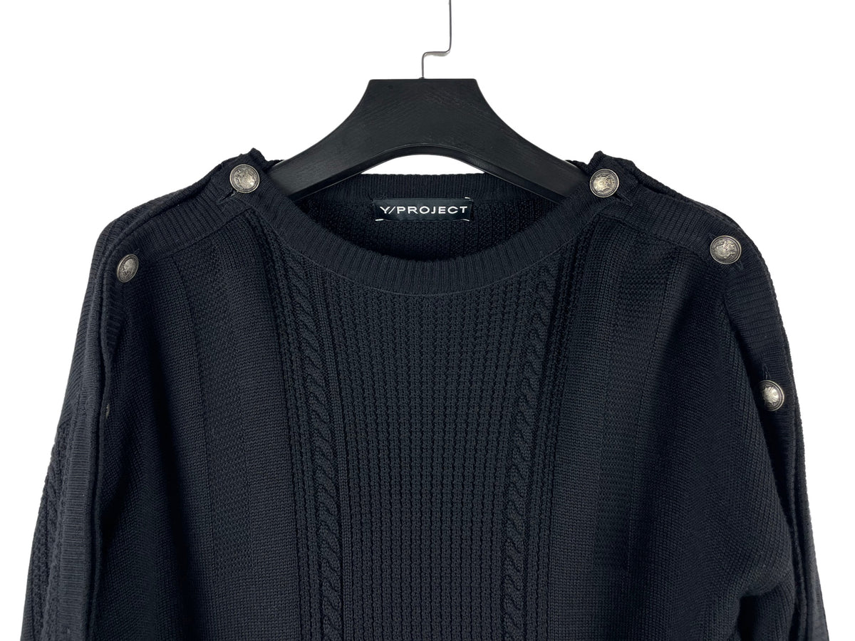 Y/Project Button-Detail Knit Sweater